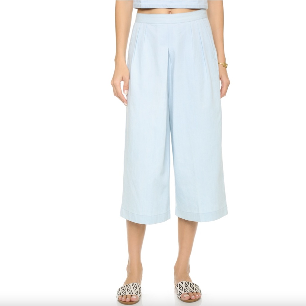 3x1 Gaucho Pant in light chambray, size Small